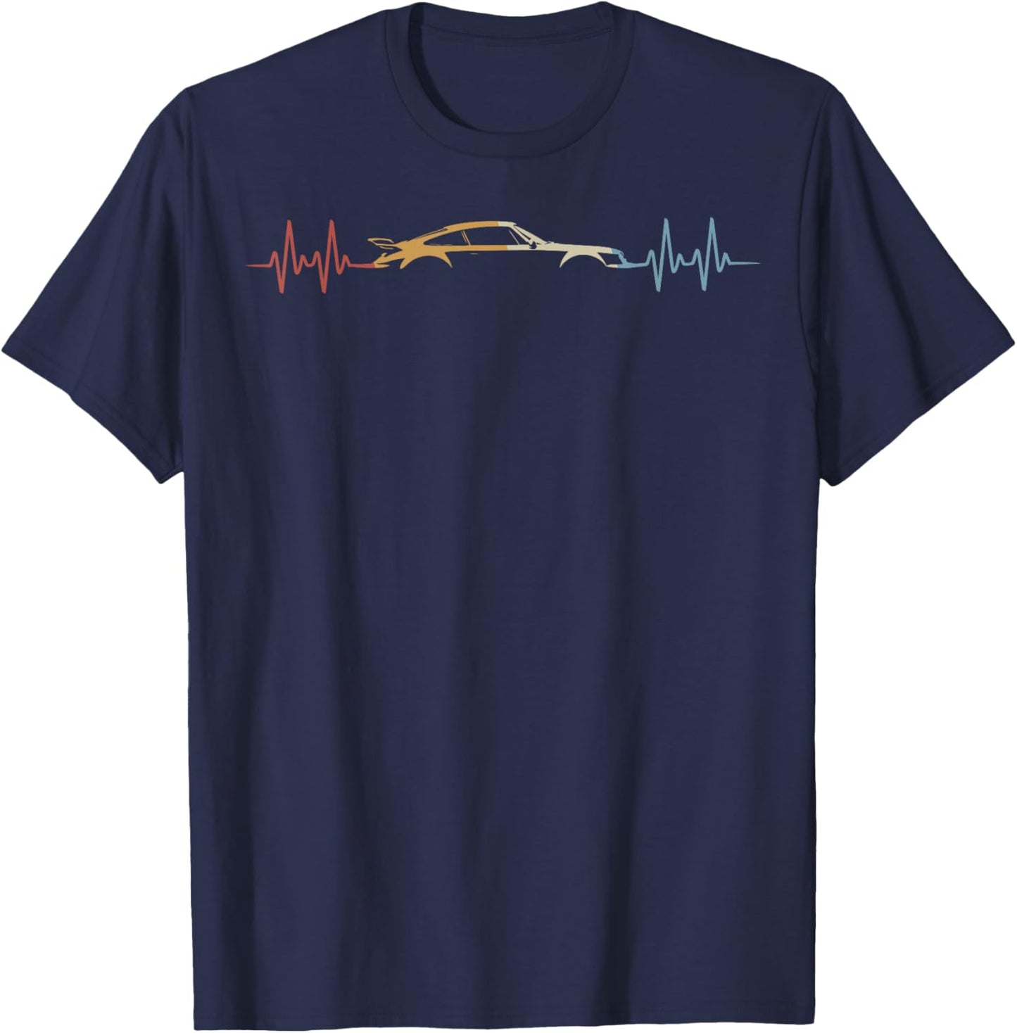 Legendary Racing Sports Car Heartbeat Gift Women Kid T-Shirt - T-Shirt | Navy