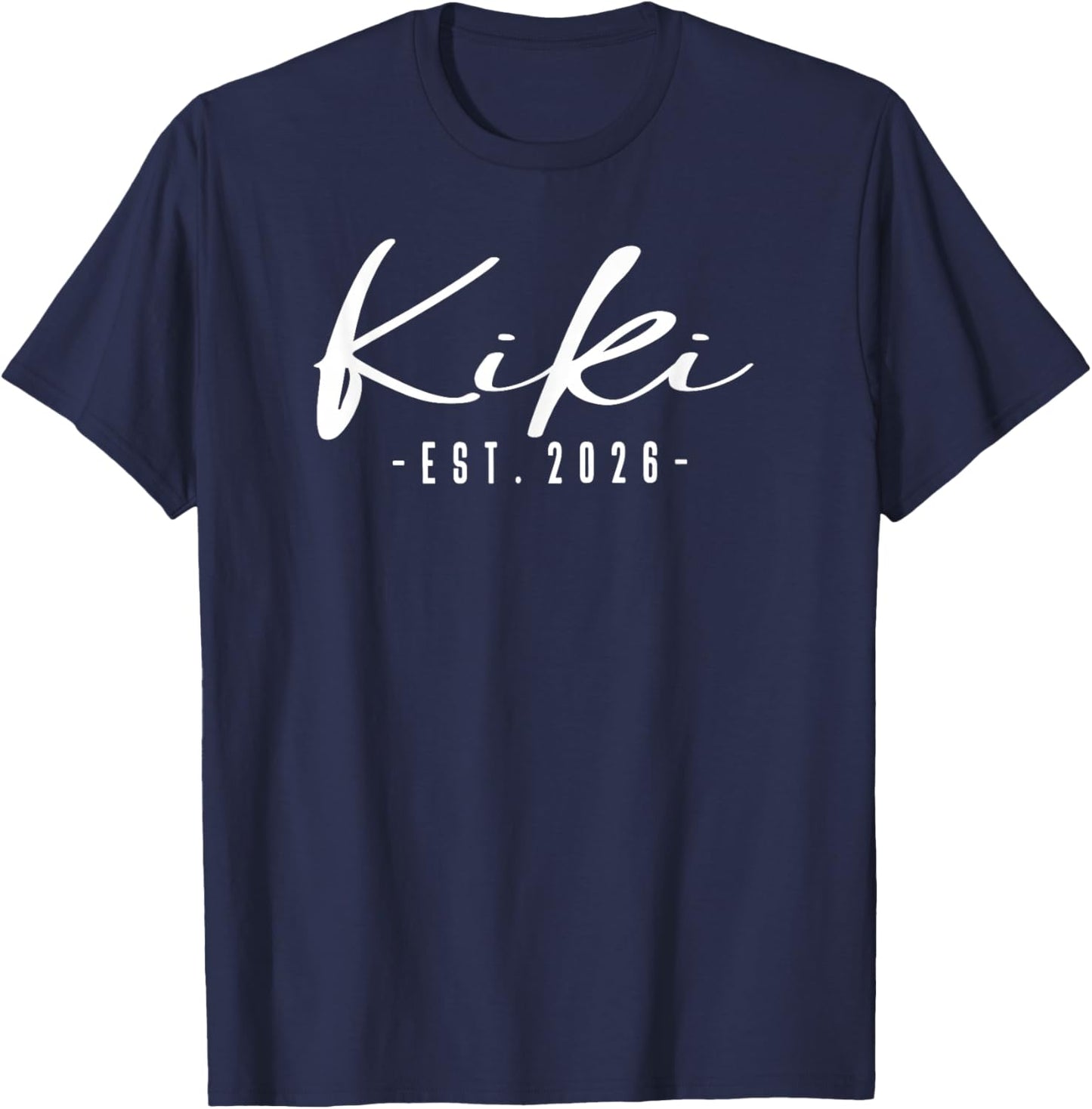 Kiki Est 2026 Baby Announcement New Kiki T-Shirt - T-Shirt | Navy