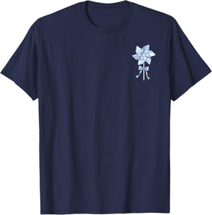 Blue Pinwheel Pocket Child Abuse Awareness Prevention Month T-Shirt - T-Shirt | Navy