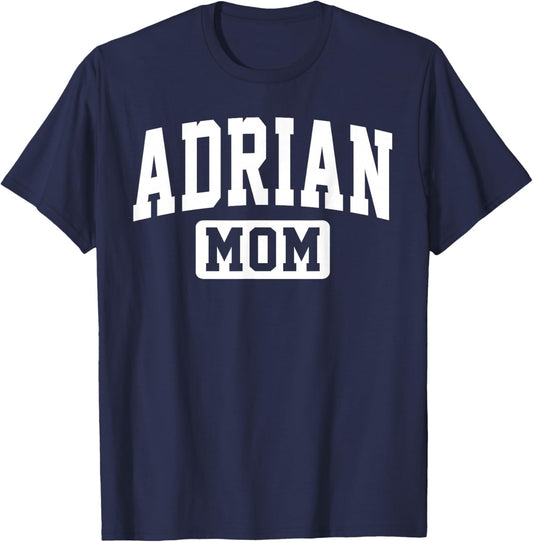 Adrian College Mom Vintage Arch Design Mother T-Shirt - T-Shirt | Navy