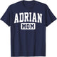 Adrian College Mom Vintage Arch Design Mother T-Shirt - T-Shirt | Navy