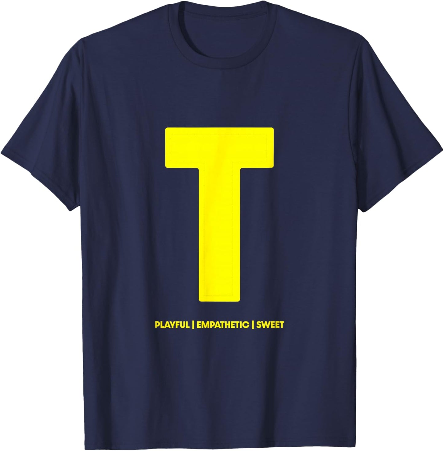 Chipmunks T for Theodore Letter Print Halloween Costume T-Shirt - T-Shirt | Navy