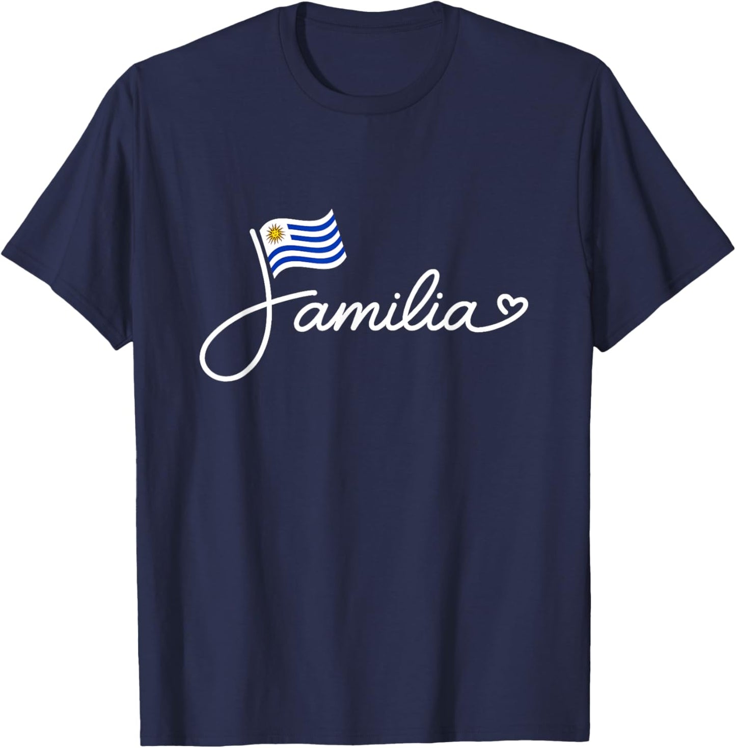 Uruguay Familia - Uruguayan Flag Family Heritage Word Art T-Shirt - T-Shirt | Navy