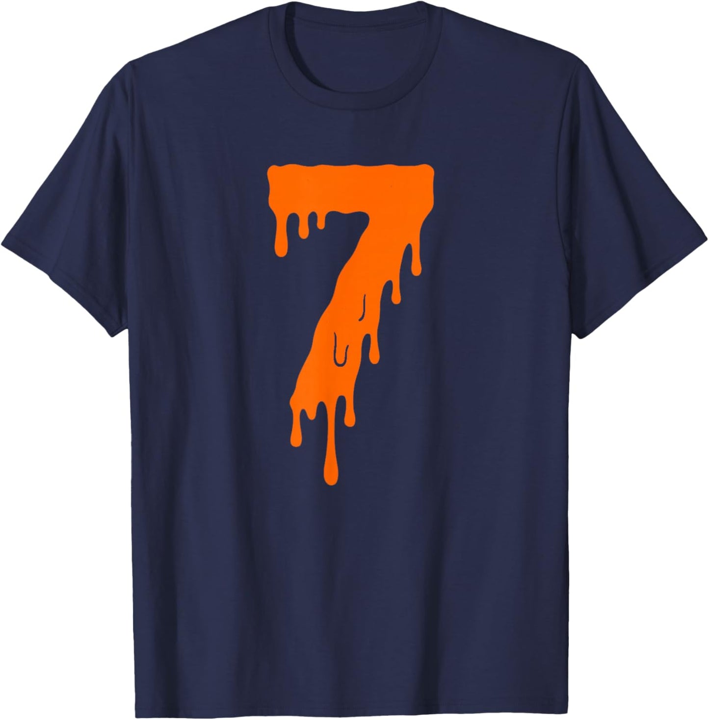Number 7 Funny Meme Saying 6 7 Six Seven Couples Halloween T-Shirt - T-Shirt | Navy
