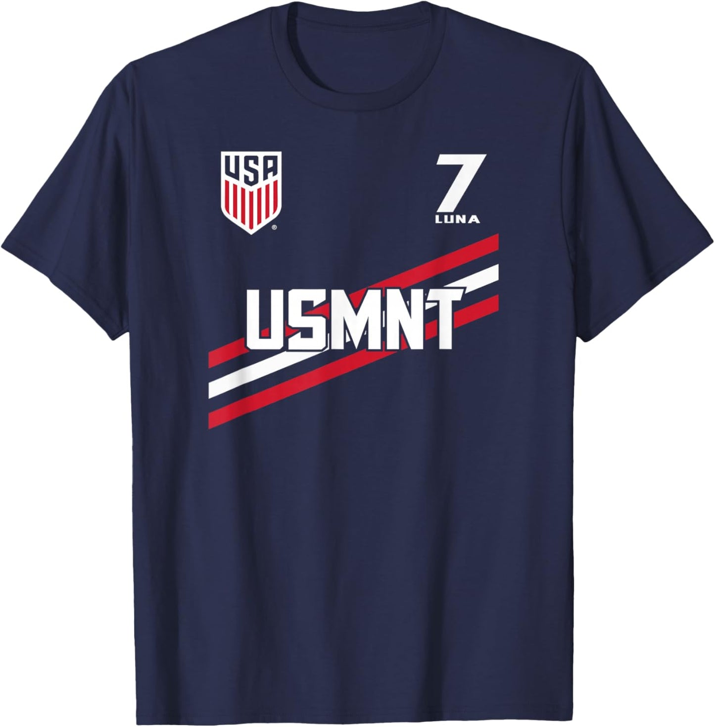 Diego Luna 7 Navy USMNT Officially Licensed T-Shirt - T-Shirt | Navy