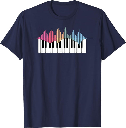 Funny Piano Design Women Kids Pianist Piano Player T-Shirt - T-Shirt | Navy