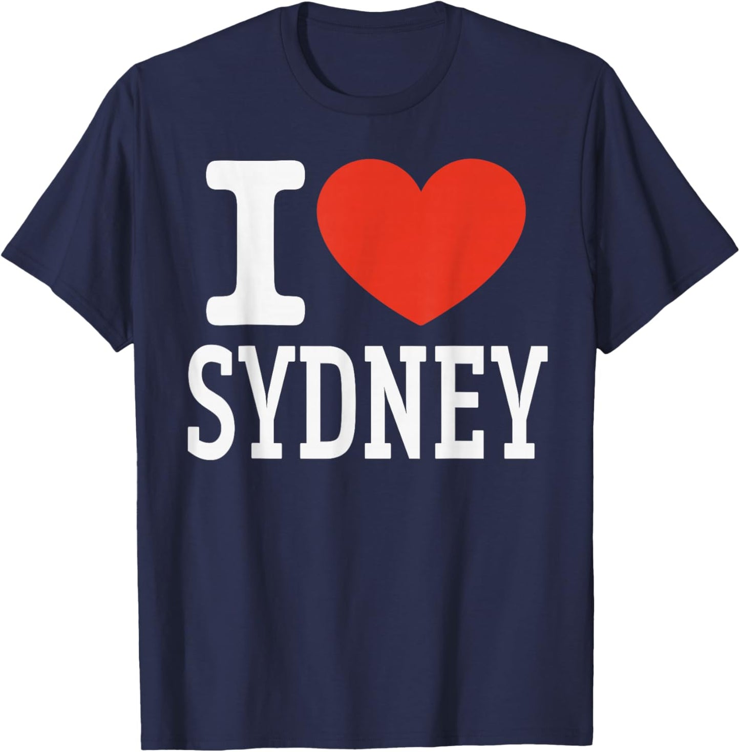 I Love Sydney City Heart Graphic Souvenir Travel T-Shirt - T-Shirt | Navy