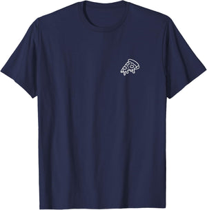 Pizza Slice Minimalist Graphic Favorite Food T-Shirt - T-Shirt | Navy