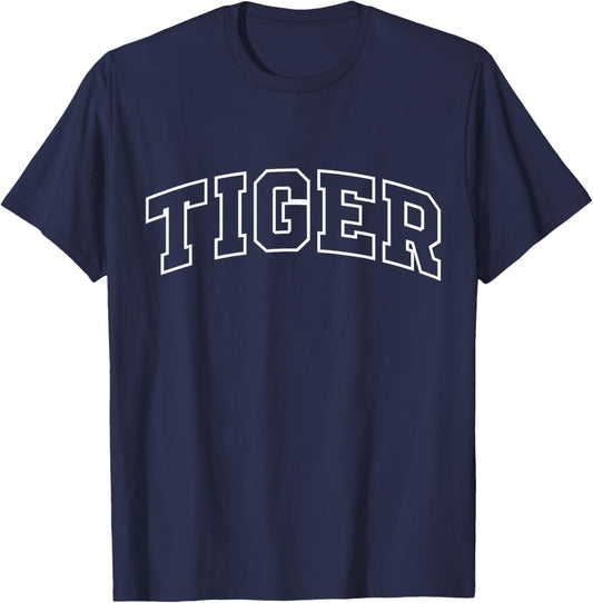 Tiger Funny Athletic Lettering Costume Animal Lover T-Shirt - T-Shirt | Navy