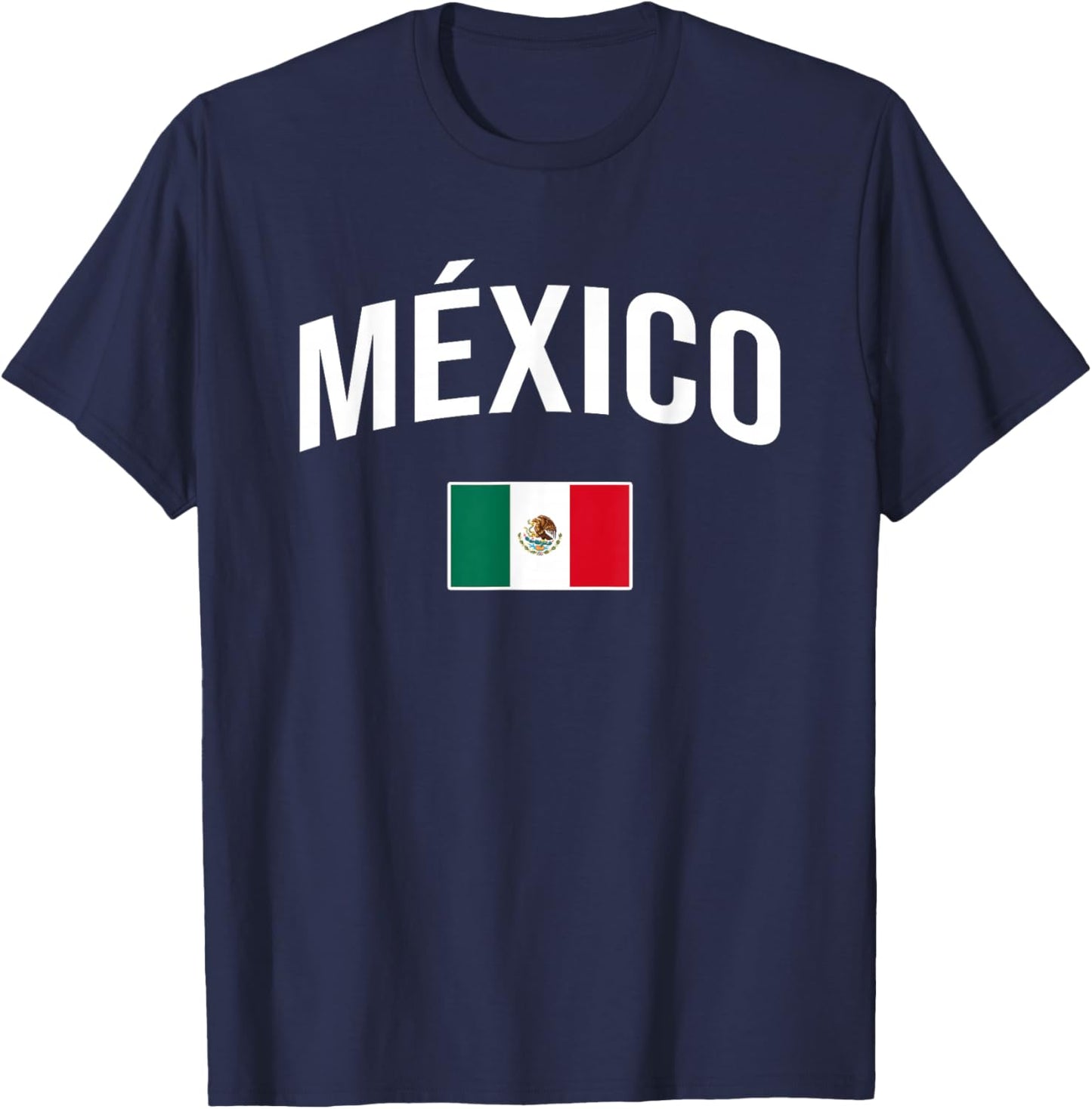 México - Flag of Mexico - Throwback Design - Classic T-Shirt - T-Shirt | Navy