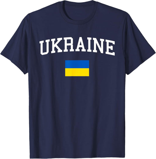 Ukrainian Flag Men Women Kids Ukraine T-Shirt - T-Shirt | Navy