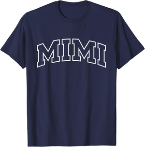 Mimi Funny Athletic Lettering Mother's Day Grandma T-Shirt - T-Shirt | Navy