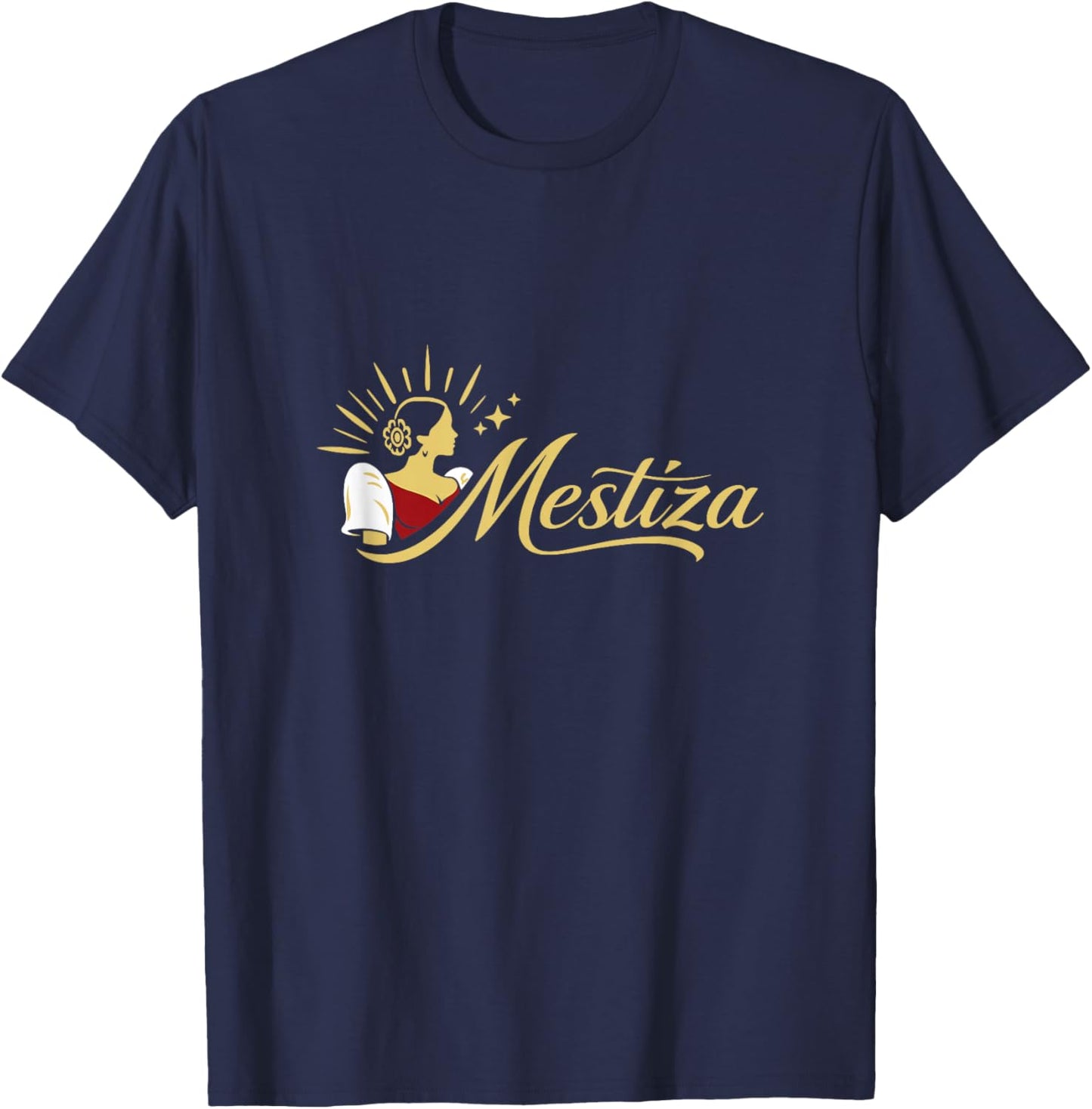 Mestiza Pride – Filipino & American Heritage Design T-Shirt - T-Shirt | Navy