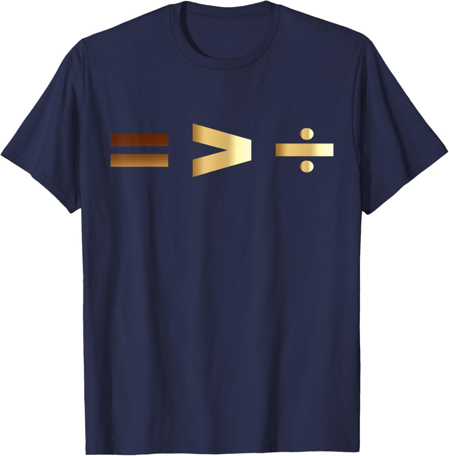 Black History Equality is Greater Than Division Afro Melanin T-Shirt - T-Shirt | Navy
