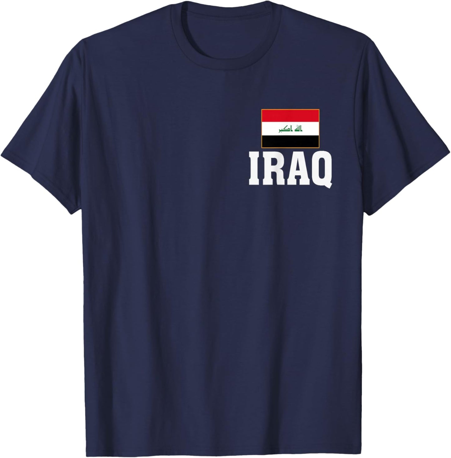 Iraq Flag Patriotic Country Roots Souvenir T-Shirt - T-Shirt | Navy