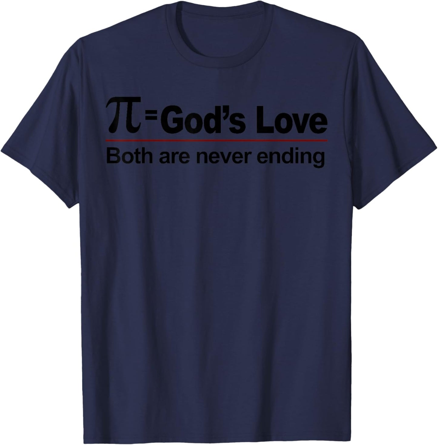 Pi Equals God’s Love T-Shirt - T-Shirt | Navy