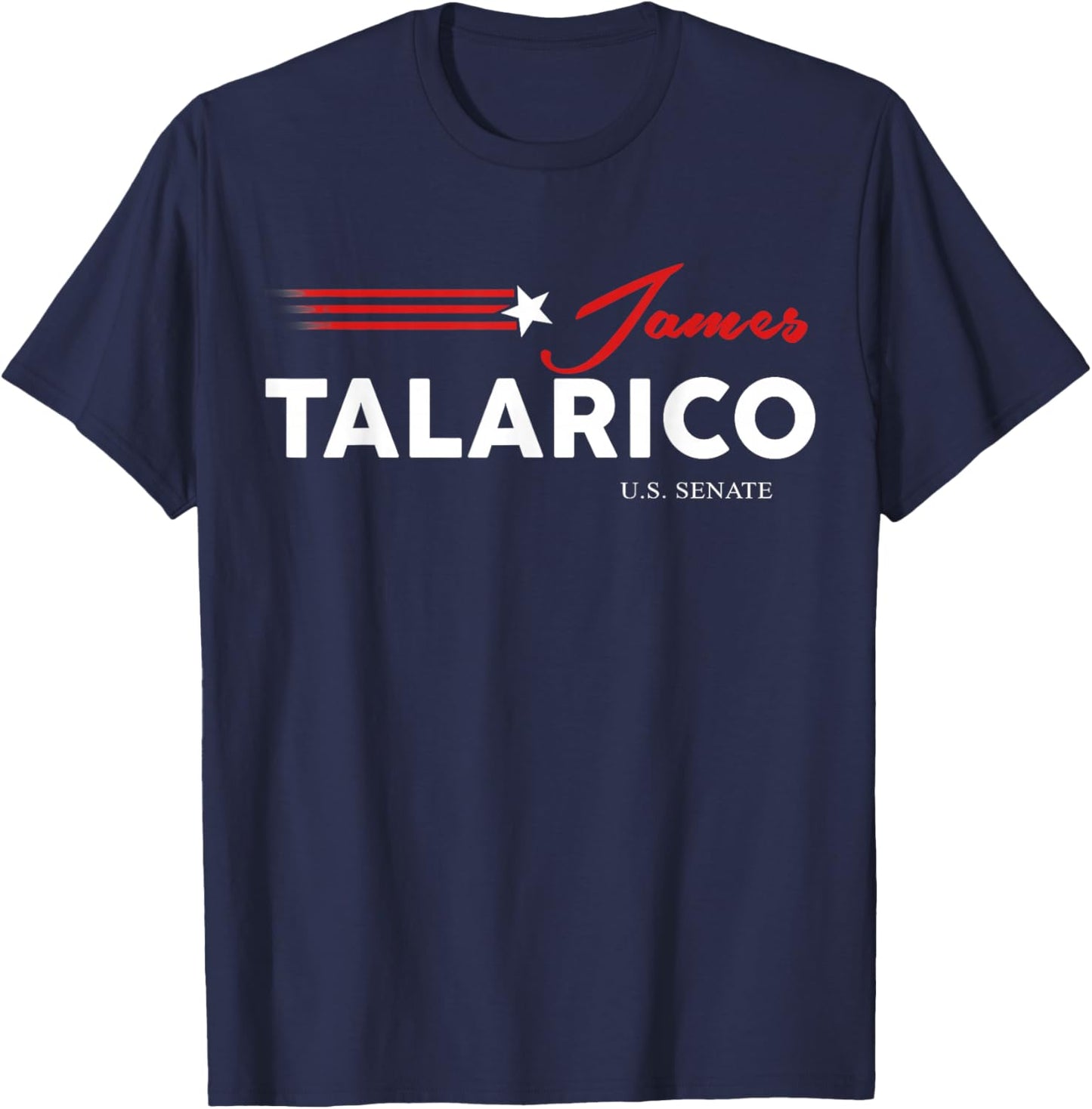 James Talarico for U.S. Senate from Texas 2026 Retro US Flag T-Shirt - T-Shirt | Navy