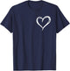 Valentines Day Heart Love Couple Romantic Art Graphic T-Shirt - T-Shirt | Navy