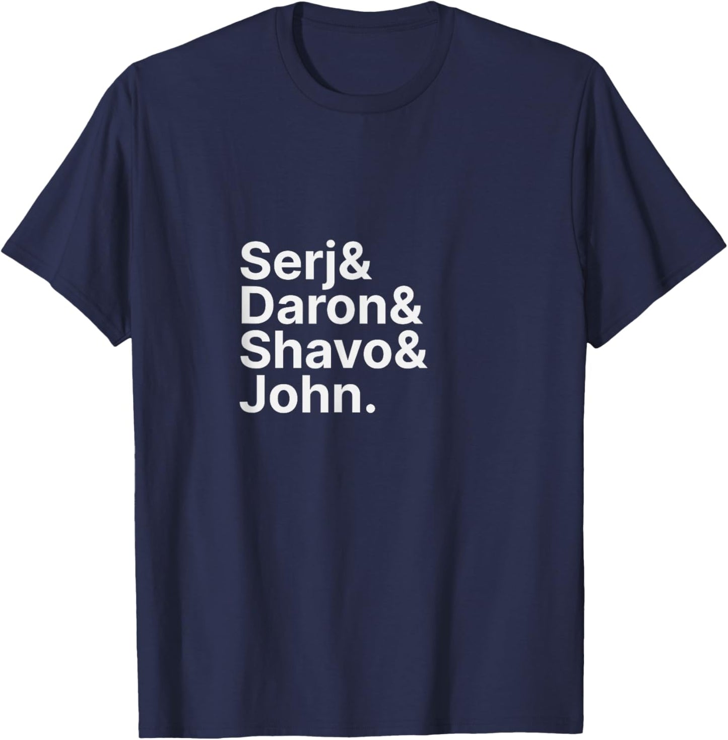 Serj & Daron & Shavo & John Ampersand T-Shirt - T-Shirt | Navy