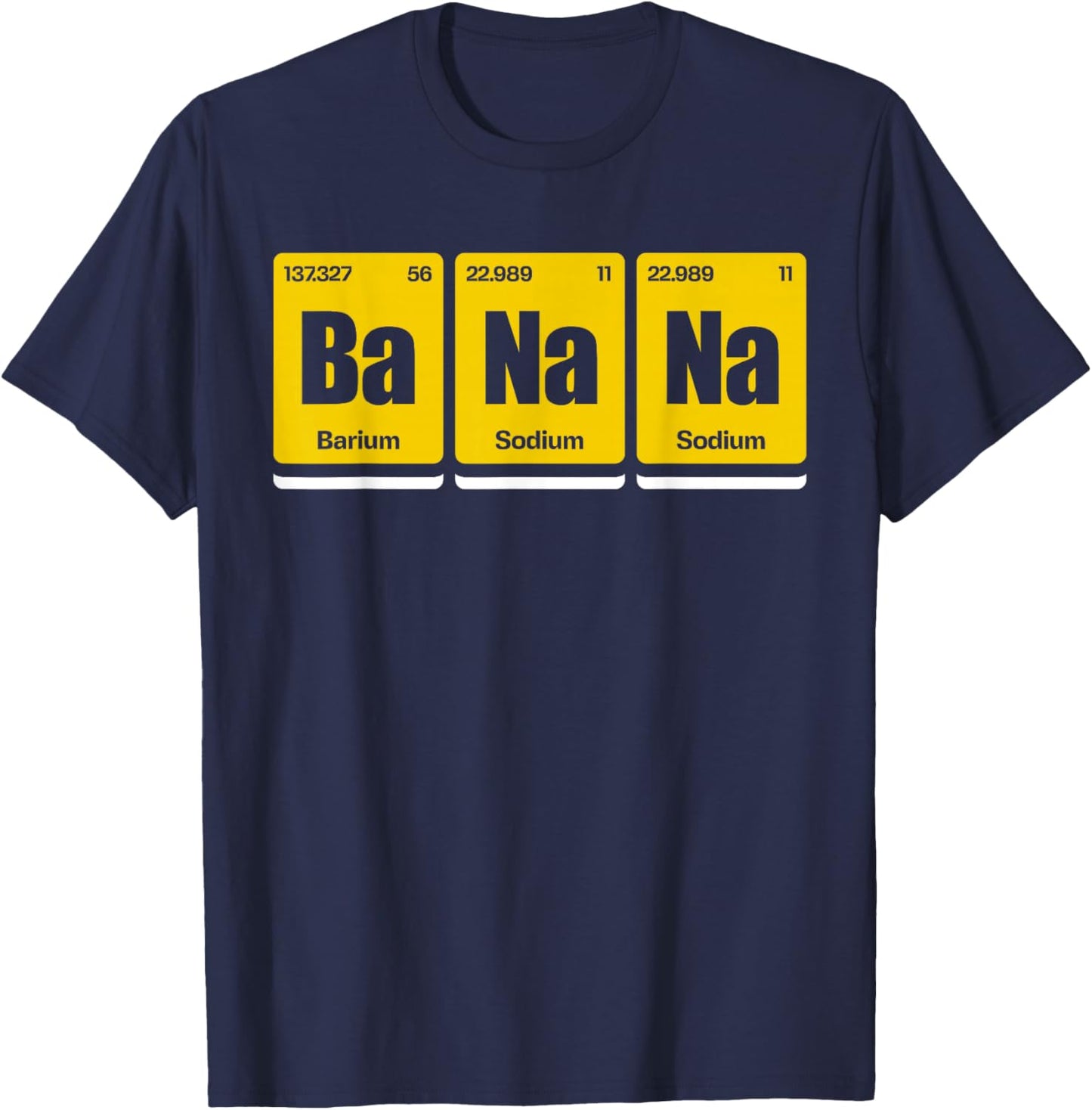 Banana Periodic Table of Elements T-Shirt - T-Shirt | Navy
