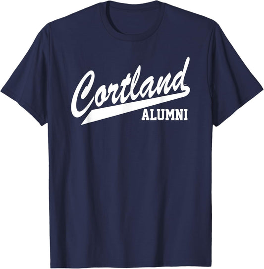 SUNY Cortland Alumni Red Dragons Script T-Shirt - T-Shirt | Navy