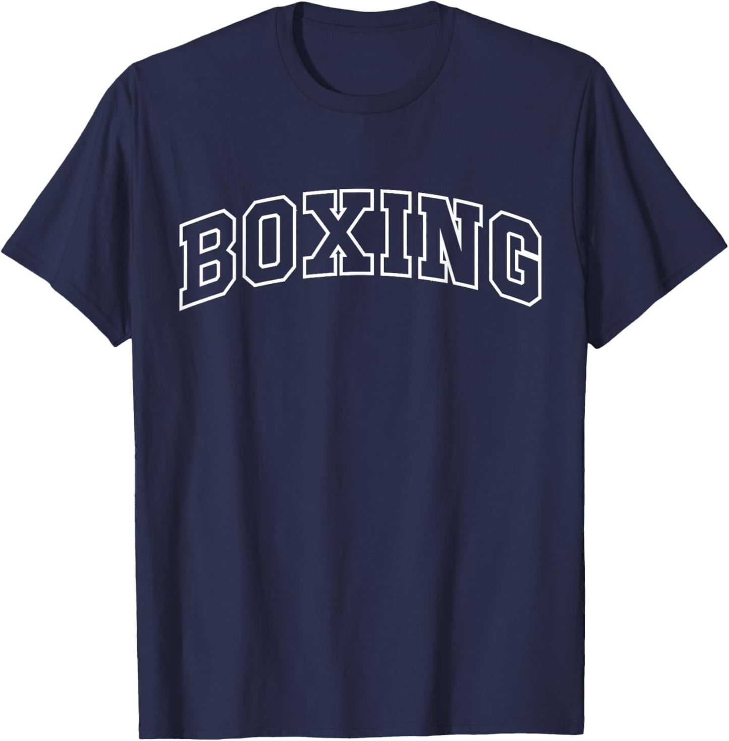 Boxing Funny Athletic Lettering Boxer Coach T-Shirt - T-Shirt | Navy