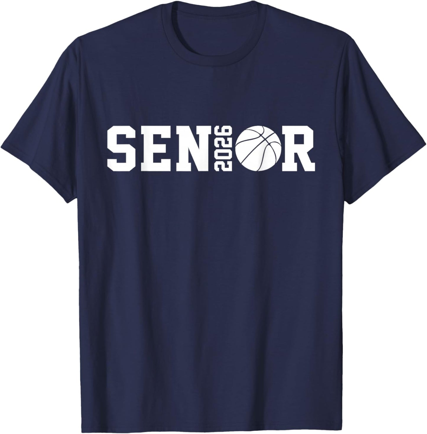 Graduate Senior Class of 2026 Basketball Player Graduation T-Shirt - T-Shirt | Navy
