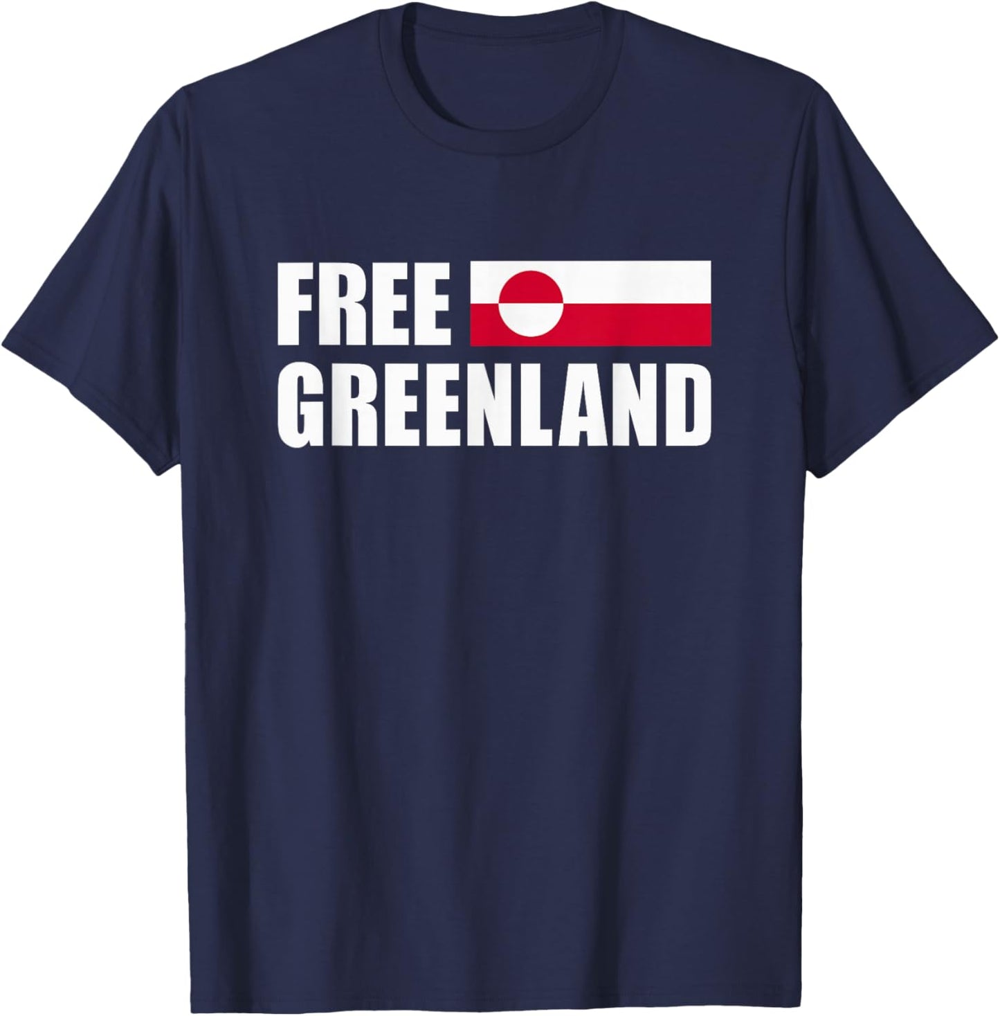 Free Greenland Country Men Women Kalaallit Flag Greenlanders T-Shirt - T-Shirt | Navy