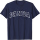 Panda Funny Athletic Lettering Costume Animal Lover T-Shirt - T-Shirt | Navy