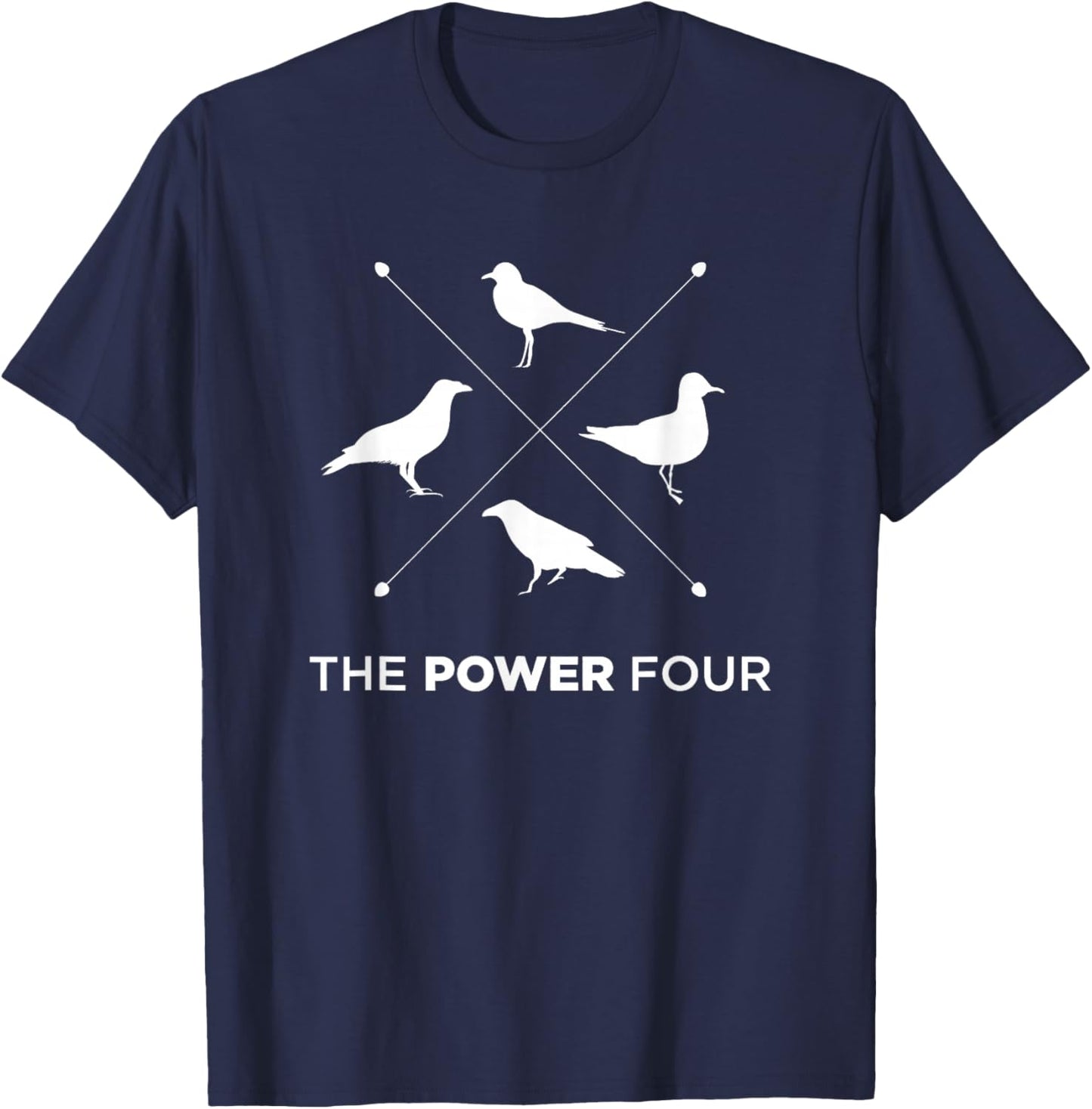 The Power Four Ravens Gull Killdeer Birds T-Shirt - T-Shirt | Navy