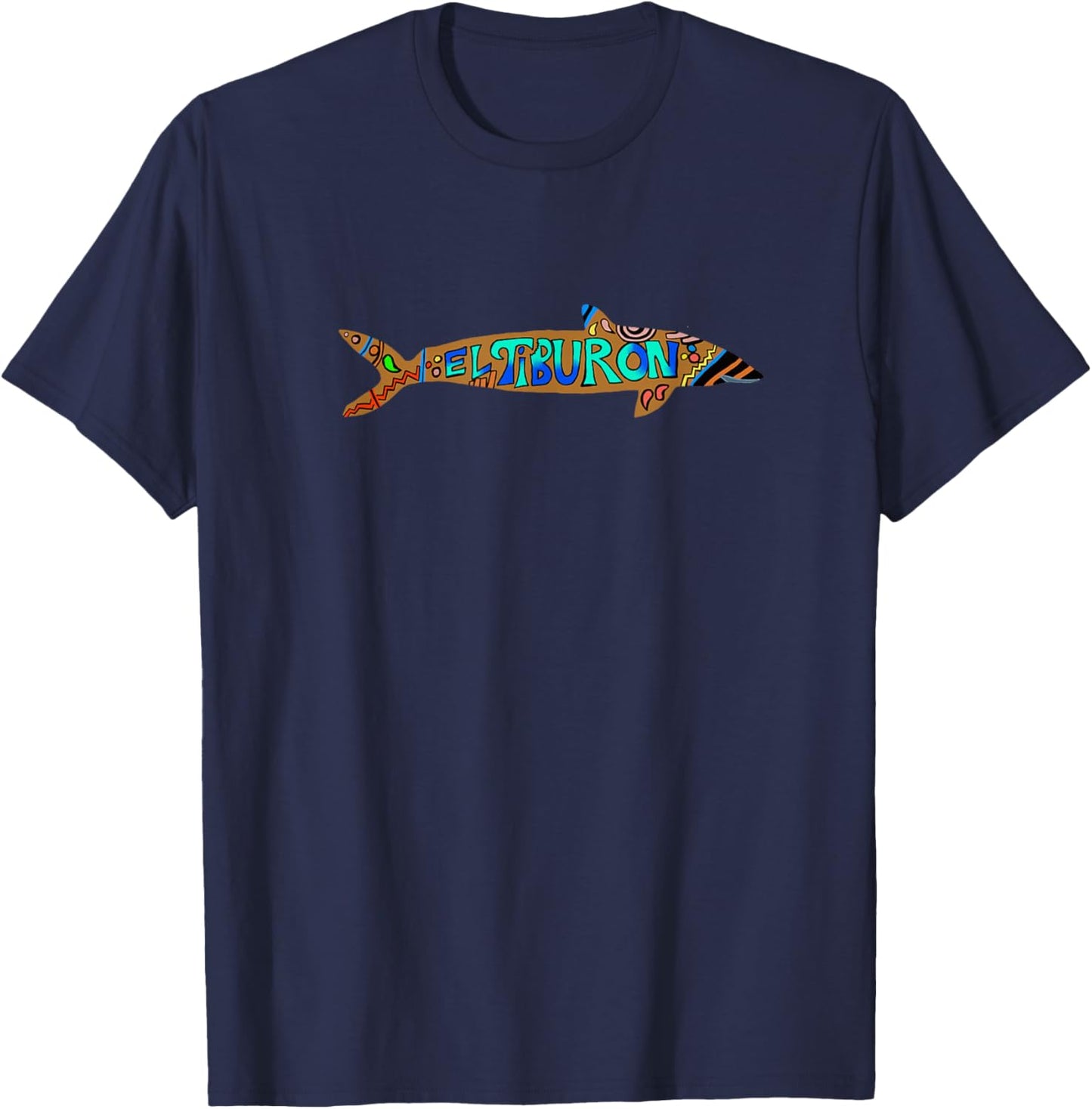El Tiburon-Shark Spanish T-Shirt - T-Shirt | Navy