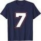 Fun Six Seven 6 7 Meme Design T-Shirt - T-Shirt | Navy