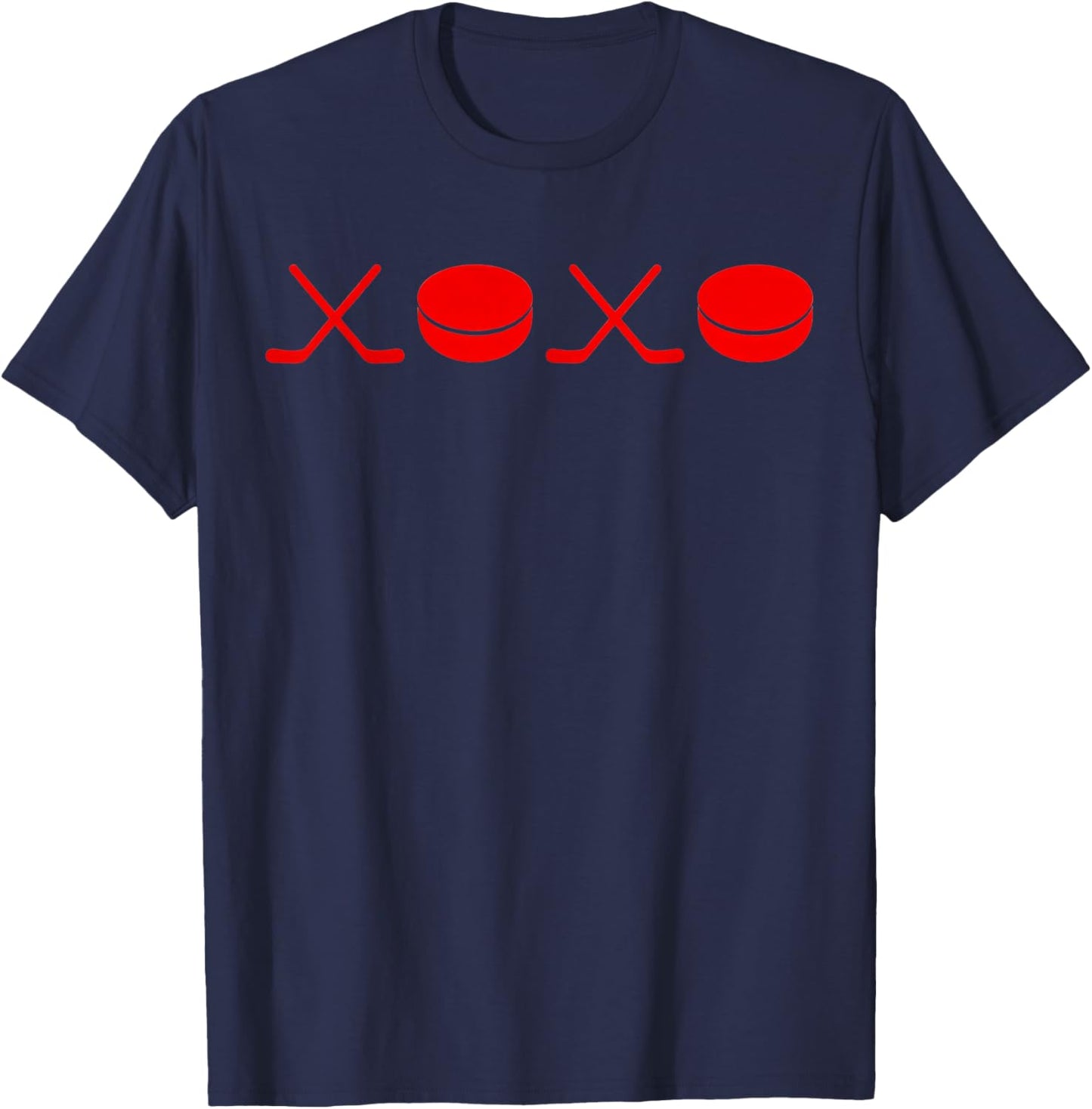 XOXO Hockey Valentine T-Shirt - T-Shirt | Navy