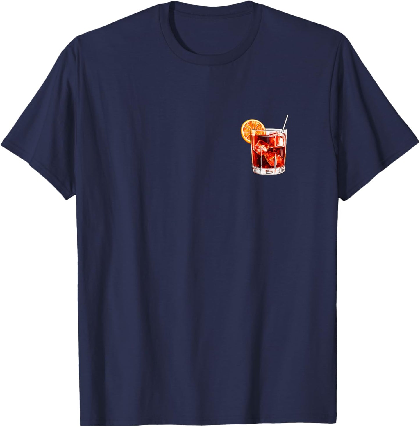 Negroni Cocktail Vintage Italian Aperitivo Retro Graphic T-Shirt - T-Shirt | Navy