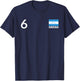 Honduras Number 6 National Flag Country Heritage T-Shirt - T-Shirt | Navy