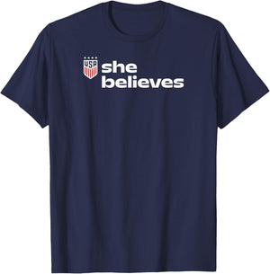 U.S. Soccer USWNT She Believes Cup 2026 Roster T-Shirt - T-Shirt | Navy