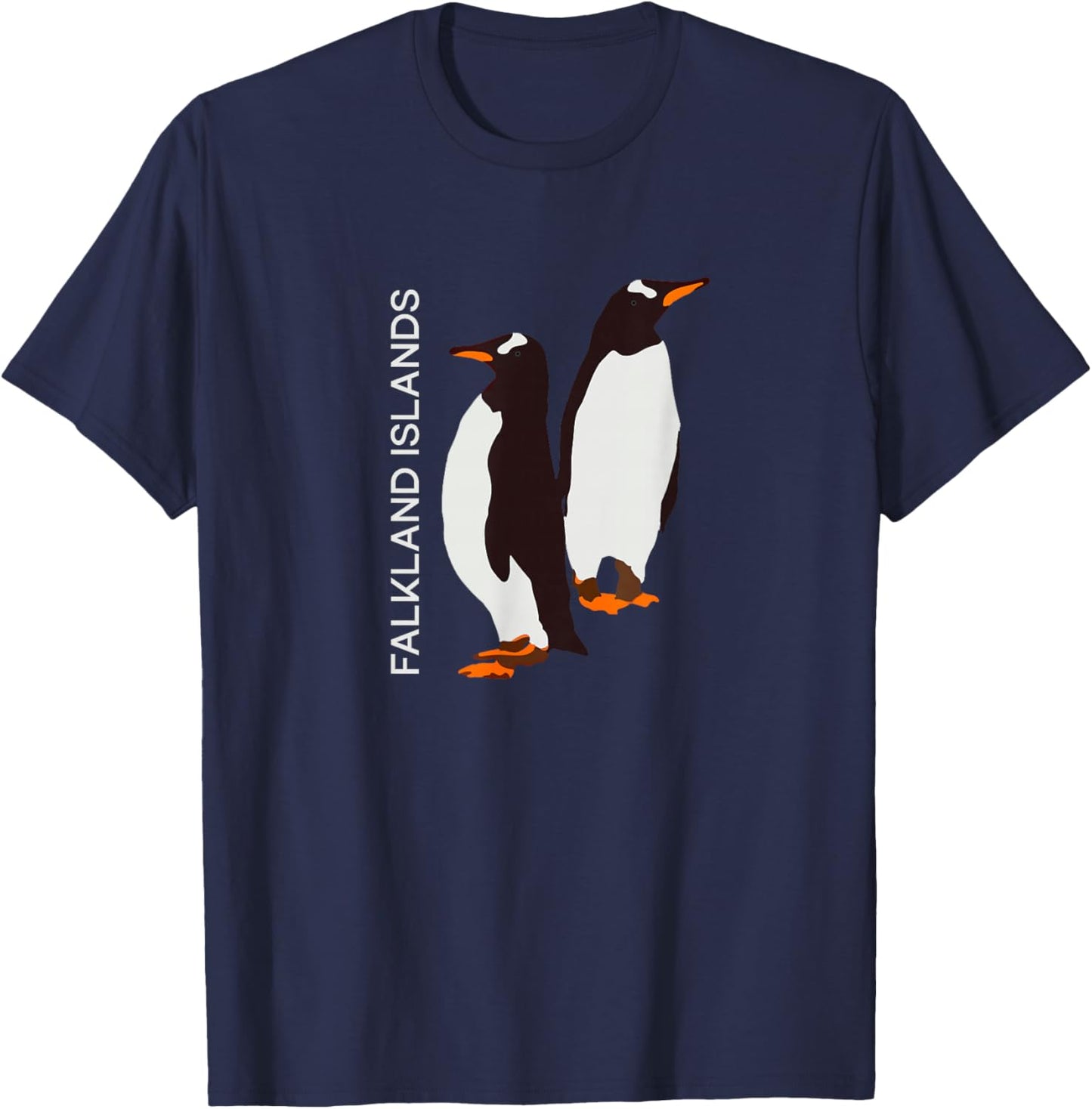 Falkland Islands Penguins Souvenirs Retro Graphic T-Shirt - T-Shirt | Navy