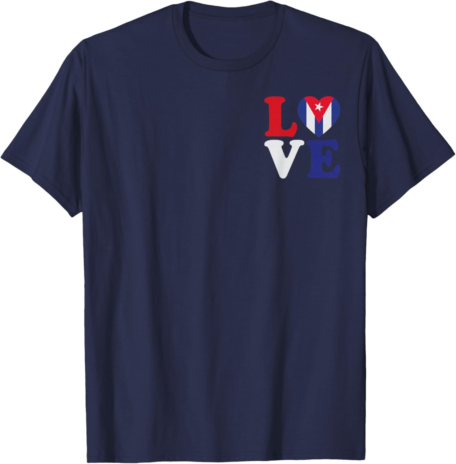 Cuba Flag Love Hispanic Heritage Cuban Pride Kids Women T-Shirt - T-Shirt | Navy