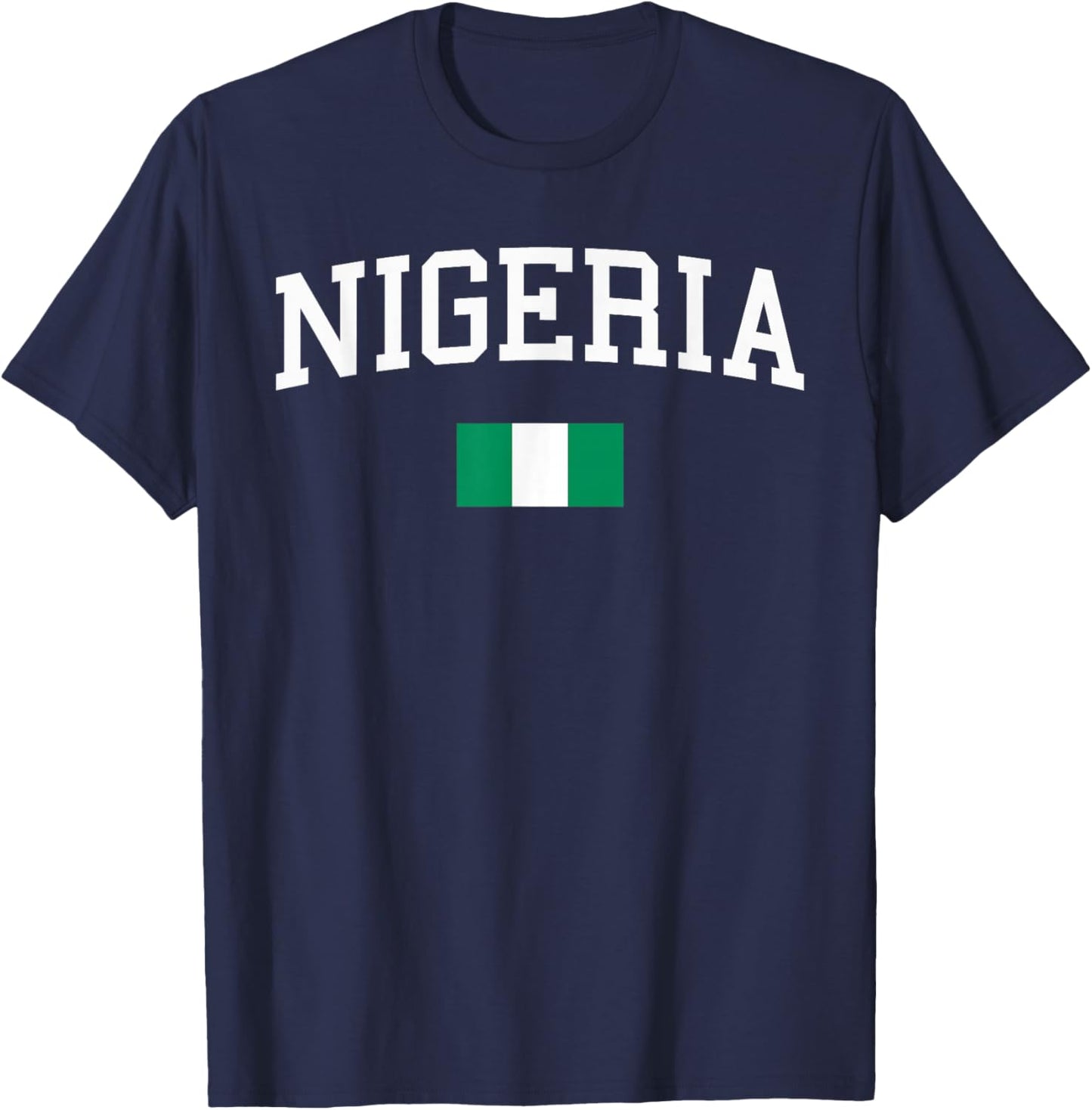 Nigerian Flag Men Women Kids Nigeria T-Shirt - T-Shirt | Navy