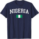 Nigerian Flag Men Women Kids Nigeria T-Shirt - T-Shirt | Navy
