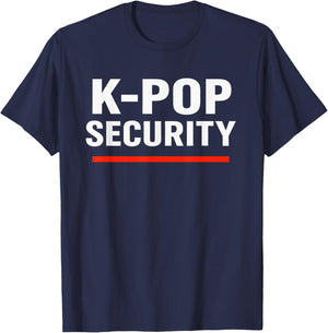 Funny K-Pop Security Halloween Costume for Parents T-Shirt - T-Shirt | Navy
