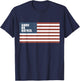 Abide No Hatred, Patriotic American Flag T-Shirt - T-Shirt | Navy