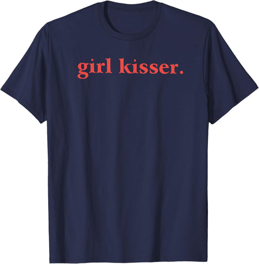 Girl Kisser Lesbian LGBT Gay Bisexual Trans Pride Pansexual T-Shirt - T-Shirt | Navy