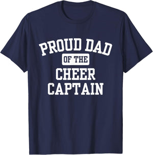 Proud Dad of The Cheer Captain T-Shirt - T-Shirt | Navy