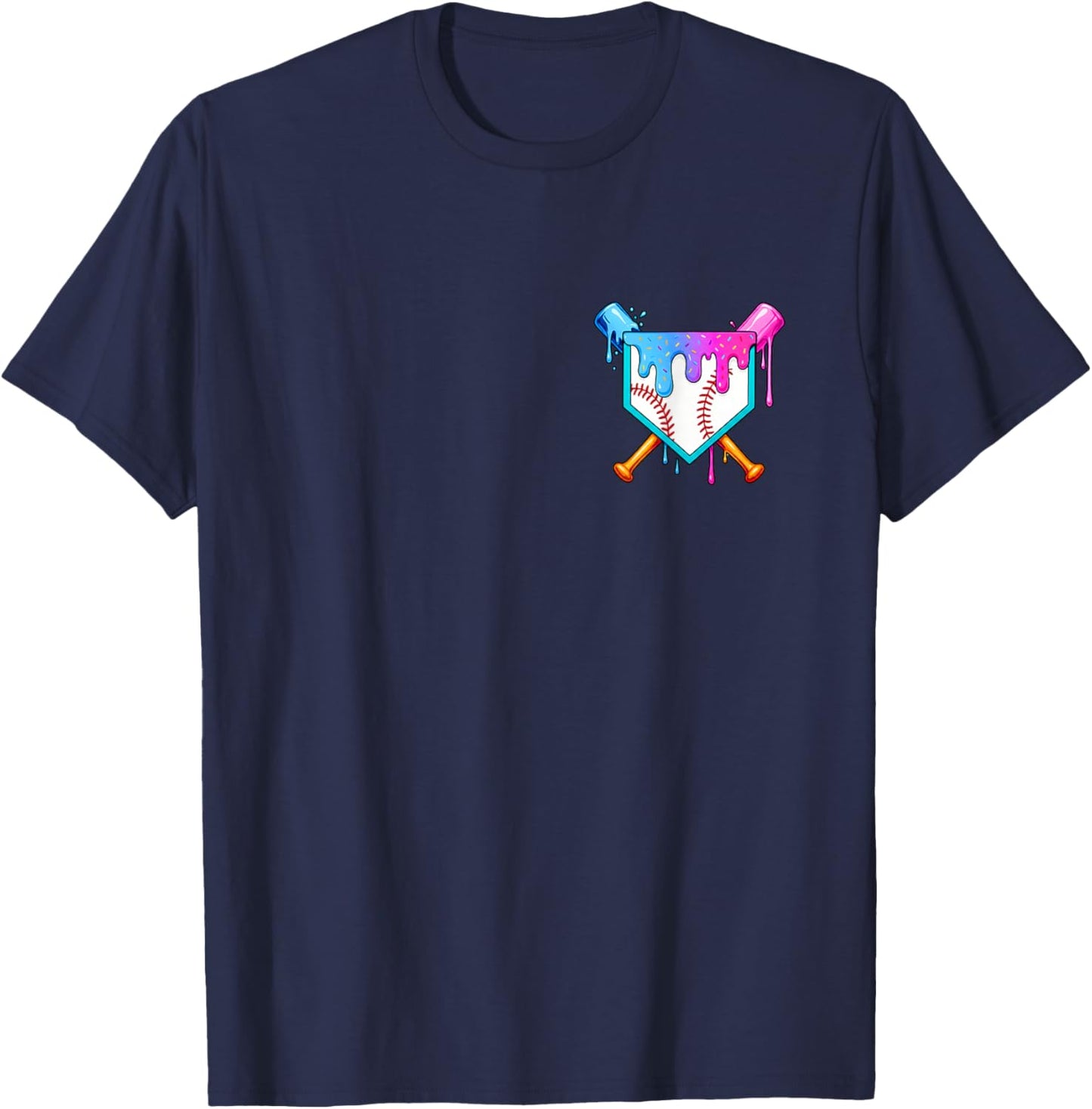 Dripping Baseball Pocket Respect The Drip Boys Baseball T-Shirt - T-Shirt | Navy