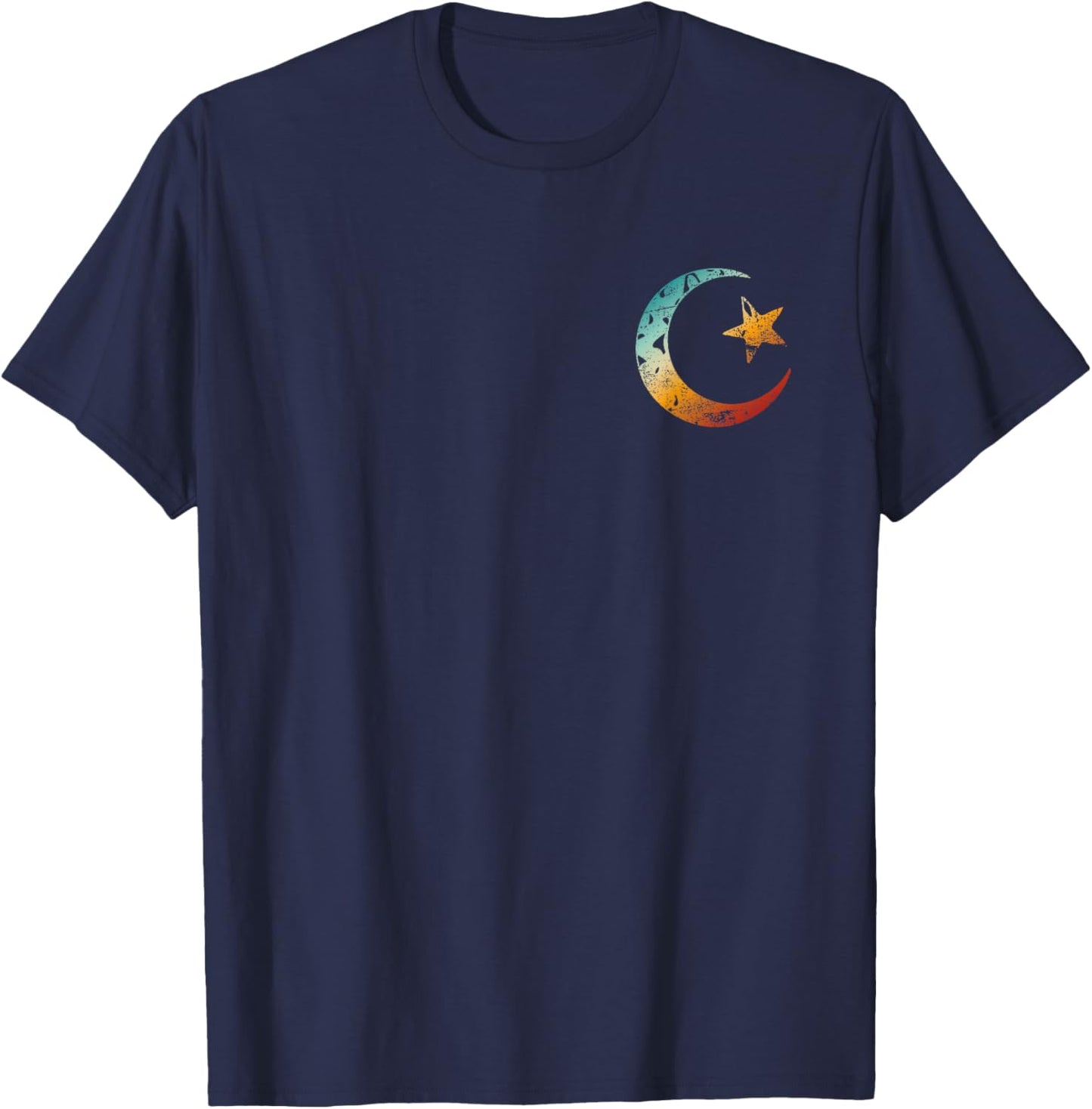 Islam Symbol Star Crescent Islamic Muslim Ramadan T-Shirt - T-Shirt | Navy