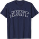 Aunt Funny Athletic Lettering Mother's Day Sister T-Shirt - T-Shirt | Navy