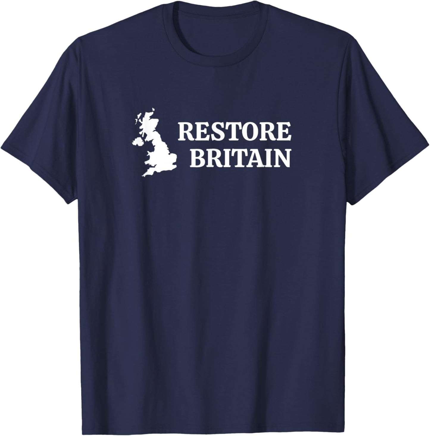 Restore Britain Political Party, United Kingdom, Rupert Lowe T-Shirt - T-Shirt | Navy