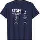 Funny Musician Music Theory Stop You're Under A Rest Cop Pun T-Shirt - T-Shirt | Navy