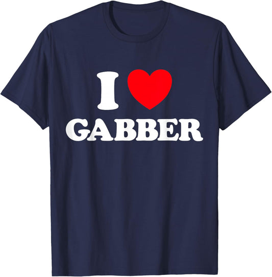 Gabba Heart Funny Hardcore Favorite Music Dutch Techno Fan T-Shirt - T-Shirt | Navy